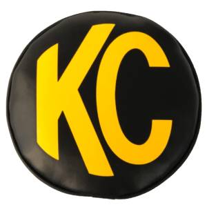 KC Hilites - KC HiLiTES 8in. Round Soft Cover (Pair) - Black w/Yellow KC Logo | 5802 - Image 2