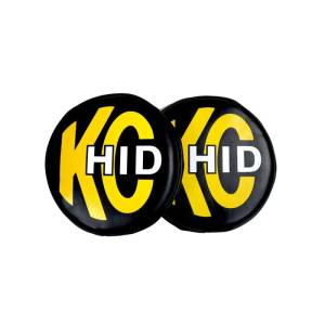 KC Hilites - KC HiLiTES 8in. Round Soft Cover HID (Pair) - Black w/Yellow Brushed KC Logo | 5818 - Image 9