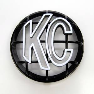KC Hilites - KC HiLiTES 5in. Round ABS Stone Guard for Apollo Lights (Single) - Black w/White KC Logo | 7217 - Image 3