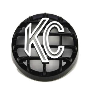 KC Hilites - KC HiLiTES 4in. Round ABS Stone Guard for Rally 400 (Single) - Black w/White KC Logo | 7219 - Image 2