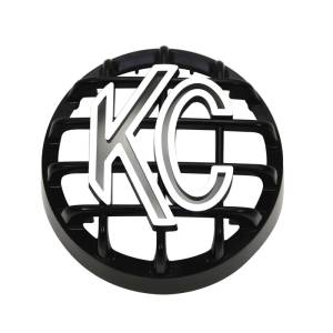 KC Hilites - KC HiLiTES 4in. Round ABS Stone Guard for Rally 400 (Single) - Black w/White KC Logo | 7219 - Image 3