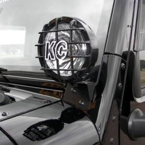 KC Hilites - KC HiLiTES 07-18 Jeep JK A-Pillar Windshield Light Mount Bracket Set (Pair) - Black | 7316 - Image 2