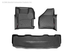 WeatherTech - Floor Mat Set FloorMat WeatherTech 08-10 Ford F250/F350/F450/F550 Front and Rear Floorliners - Black | 441261-440022 - Image 2