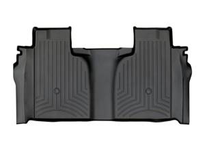 WeatherTech 19-23 Chevrolet Silverado 1500 Crew Cab (1st Row Bucket Seats) Rear FloorLiner - Black | 4414362