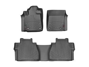 WeatherTech - Floor Mat Set FloorMat WeatherTech 2014+ Toyota Tundra Double Cab w/ Under Seat Storage Front and Rear Floorliners  - Black | 444081-447862 - Image 5