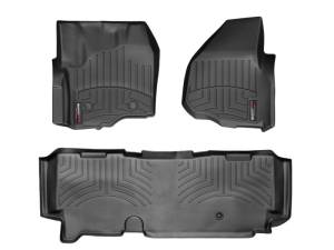 FloorMat WeatherTech 12+ Ford F250/F350/F450/F550 Front and Rear Floorliners - Black | 444331-443053