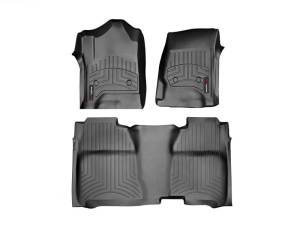 WeatherTech - FloorMat WeatherTech 14+ Chevy Silverado/GMC Sierra Crew and Double Cab Front and Rear FloorLiners - Black | 446071-445422 - Image 3