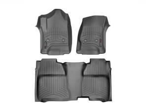 WeatherTech - FloorMat WeatherTech 14+ Chevy Silverado/GMC Sierra Crew and Double Cab Front and Rear FloorLiners - Black | 446071-445422 - Image 6