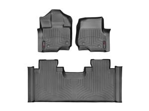 WeatherTech - Floor Mat Set FloorMat WeatherTech 15 Ford F-150 Extended Cab w/ Bucket Seat Front and Rear FloorLiners - Black | 44697-1-3 - Image 3