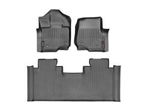 WeatherTech - Floor Mat Set FloorMat WeatherTech 15 Ford F-150 (Super Cab Only)  Front and Rear FloorLiners - Black | 44697-1-5 - Image 1