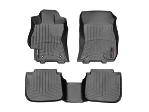 WeatherTech - FloorMat WeatherTech 2015 Subaru Legacy Front Rear FloorLiner - Black *Does Not Fit Manual Transmission* | 44708-1-2 - Image 2