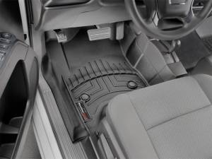 WeatherTech - WeatherTech 2014+ Chevrolet Silverado 1500 Vinyl Front FloorLiner - Black (Fits Double / Crew Cab) | 449651V - Image 2