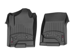 WeatherTech 2014+ Chevrolet Silverado 1500 Vinyl Front FloorLiner - Black (Double/Crew Cab) | 449681V