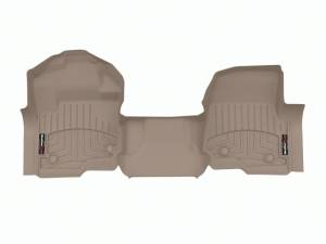 WeatherTech 2023 Ford SuperDuty SuperCab (1st Row Console/Bench Carpeted) 1st Row FloorLiner - Tan | 4510331