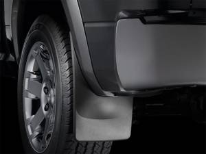 WeatherTech 17-120 Ford F-250/350/450/550 w/Fender Flares Rear Dually No Drill Mudflaps - Black | 110066-120074 - Image 1