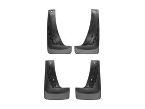 WeatherTech 17-23 GMC Acadia/Acadia Denali (w/AT Pkg / w/o Asst Steps) No Drill Mudflaps - Black | 110067-120067