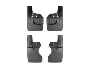 WeatherTech 20-23 Jeep Gladiator Sport/Sport S w/Max Tow Pkg No Drill Front & Rear MudFlaps - Black | 110097-120172