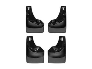 WeatherTech 19-21 Chevrolet Silverado 1500 CC No Drill Mudflaps - Black | 110098-120098