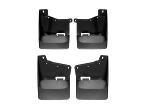 WeatherTech 20-24 Chevrolet Silverado 2500HD/3500HD w/o OE Splash Guards No Drill Mudflaps - Black | 110118-120118