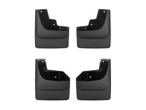 WeatherTech 2021+ Ford F-150 Raptor (Incl. 37 Perf. Pkg) No Drill Front & Rear Mudflaps - Black | 110150-120150