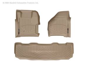 WeatherTech - Floor Mat Set FloorMat WeatherTech 99-07 Ford F250/F350/F450/F550 Front and Rear Floorliners - Tan | 451251-450022 - Image 7