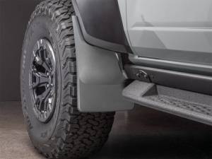 WeatherTech - WeatherTech 22-23 Ford Bronco Raptor (Excl. Sport Models) No Drill Mudflaps Front Pair - Black | 110162 - Image 2