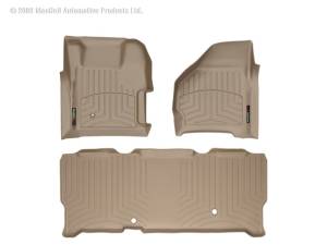 WeatherTech - Floor Mat Set FloorMat WeatherTech 99-07 Ford F250/F350/F450/F550 Front and Rear Floorliners - Tan | 451251-450023 - Image 5