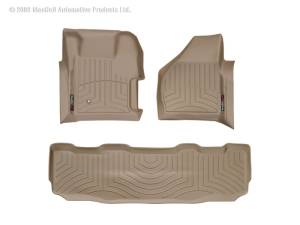 WeatherTech - Floor Mat Set FloorMat WeatherTech 08-10 Ford F250/F350/F450/F550 Front and Rear Floorliners - Tan | 451261-450022 - Image 5