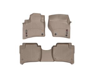 WeatherTech - FloorMat WeatherTech 11+ Porsche Cayenne Front and Rear Floorliners - Tan | 45333-1-2 - Image 1