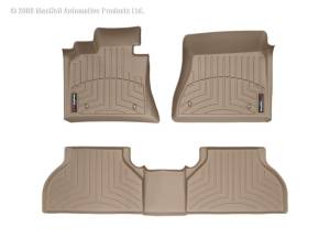 Floor Mat Set FloorMat WeatherTech 10+ Jaguar XJ Front and Rear Floorliners - Tan | 45447-1-3