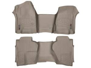 WeatherTech - FloorMat WeatherTech 14+ Chevrolet Silverado Front and Rear Floorliners - Over The Hump - Tan | 455431-455423 - Image 7