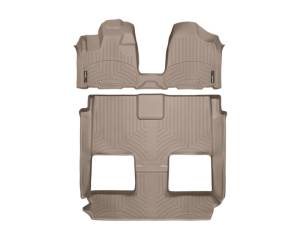 WeatherTech - Floor Mat Set FloorMat WeatherTech 11+ Chrysler Town & Country Front and Rear FloorLiners (Over The Hump) - Tan | 455621-451414 - Image 2