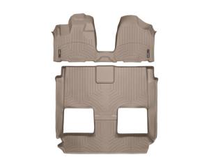 WeatherTech - Floor Mat Set FloorMat WeatherTech 11+ Chrysler Town & Country Front and Rear FloorLiners (Over The Hump) - Tan | 455621-451414 - Image 5
