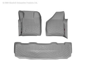 WeatherTech - FloorMat WeatherTech 08-10 Ford F250/F350/F450/F550 Front and Rear Floorliners - Grey | 461201-460022 - Image 4