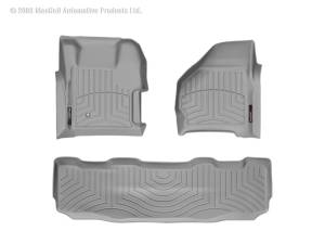 WeatherTech - FloorMat WeatherTech 99-07 Ford F250/F350/F450/F550 Front and Rear Floorliners - Grey | 461251-460022 - Image 4