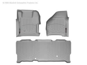 WeatherTech - FloorMat WeatherTech 99-07 Ford F250/F350/F450/F550 Front and Rear Floorliners - Grey | 461251-460023 - Image 3