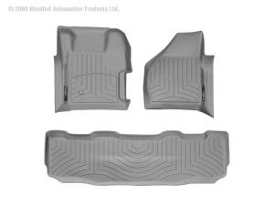 WeatherTech - Floor Mat Set FloorMat WeatherTech 08-10 Ford F250/F350/F450/F550 Front and Rear Floorliners - Grey | 461261-460022 - Image 3