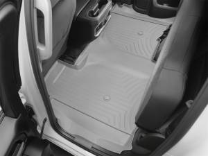 WeatherTech - WeatherTech 2019+ Chevy Silverado 1500 Double Cab w/ 1st Row Bucket Seats Rear FloorLiner - Grey | 4614367 - Image 5