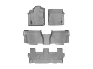 FloorMat WeatherTech 12+ Toyota Sequoia Front/Rear/and Rear Floorliners w/Center Aisle - Grey | 464081-460934-6