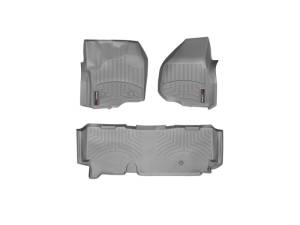 FloorMat WeatherTech 12+ Ford F250/F350/F450/F550 Front and Rear Floorliners - Grey | 464331-463053