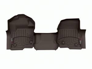 WeatherTech 2023 Ford SuperDuty SuperCab (1st Row Console/Bench Carpeted) 1st Row FloorLiner - Cocoa | 4710331