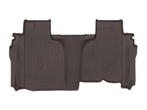 WeatherTech 2019+ Chevy Silverado 1500 Double Cab w/ 1st Row Bucket Seats Rear FloorLiner - Cocoa | 4714367