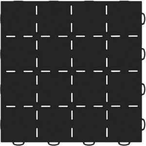 WeatherTech - WeatherTech TechFloor - 12in x 12in Solid Tile w/ Raised Squares - Black | 51T1212SS BK - Image 3