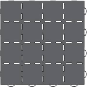 WeatherTech - WeatherTech TechFloor 12in x 12in Solid Floor Tile w/ Raised Squares - Dark Grey | 51T1212SS DG - Image 2