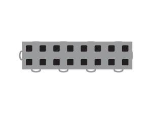WeatherTech - WeatherTech TechFloor - 3in X 12in Tiles(Left Loop) - Grey/Black **Order in Qtys of 10 | 51T312LL GR-BK - Image 3