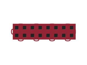 WeatherTech TechFloor - 3in X 12in Tiles(Left Loop) - Red/Black **Order in Qtys of 10 | 51T312LL RD-BK