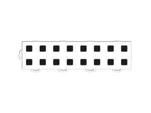 WeatherTech - WeatherTech TechFloor - 3in X 12in Tiles(Left Loop) - White/Black **Order in Qtys of 10 | 51T312LL WH-BK - Image 1
