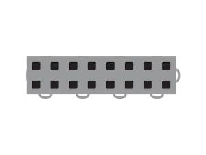WeatherTech - WeatherTech TechFloor - 3in X 12in Tiles(Right Loop) - Grey/Black **Order in Qtys of 10 | 51T312RL GR-BK - Image 2