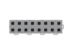 WeatherTech - WeatherTech TechFloor - 3in X 12in Tiles(Right Loop) - Grey/Black **Order in Qtys of 10 | 51T312RL GR-BK - Image 6