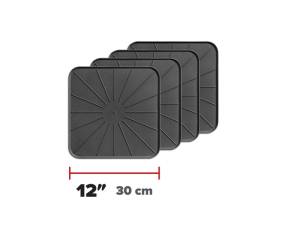 WeatherTech Home Surface Protectors 12in. Square - Black (4pc Set) | 8A12SQCSTBK